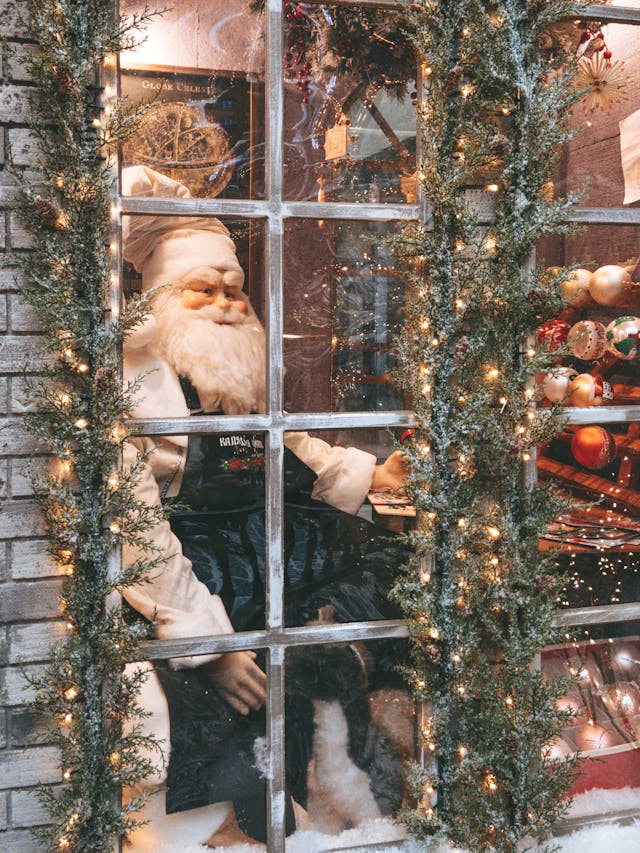 Decoração de Natal para vitrine de Loja