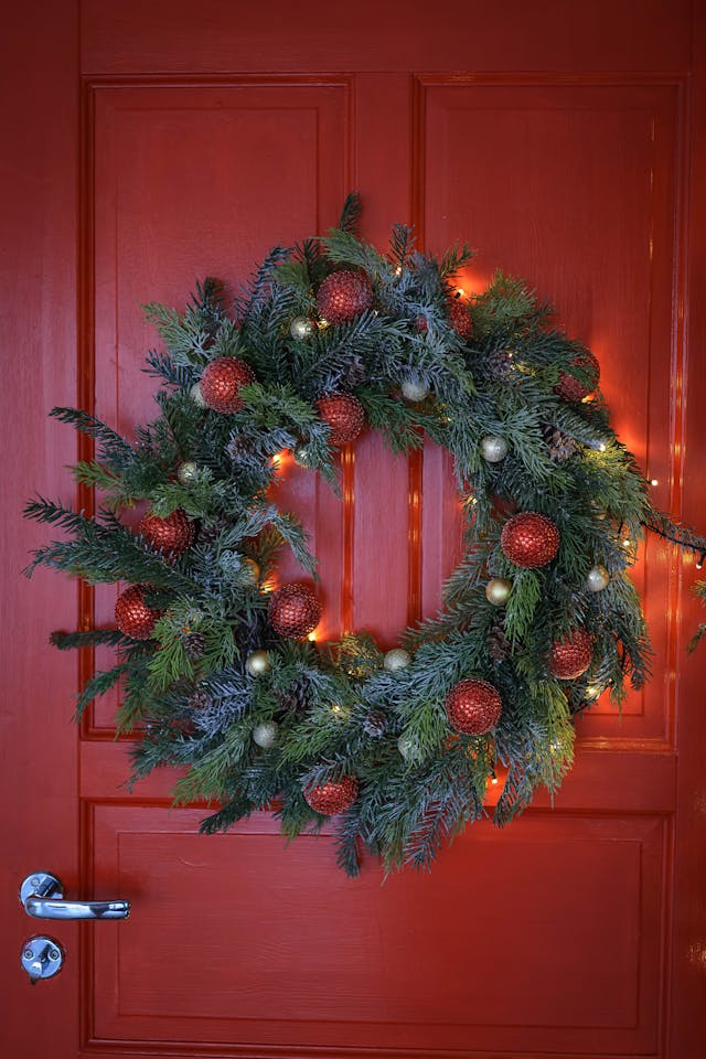 Decoração de natal para porta de apartamento