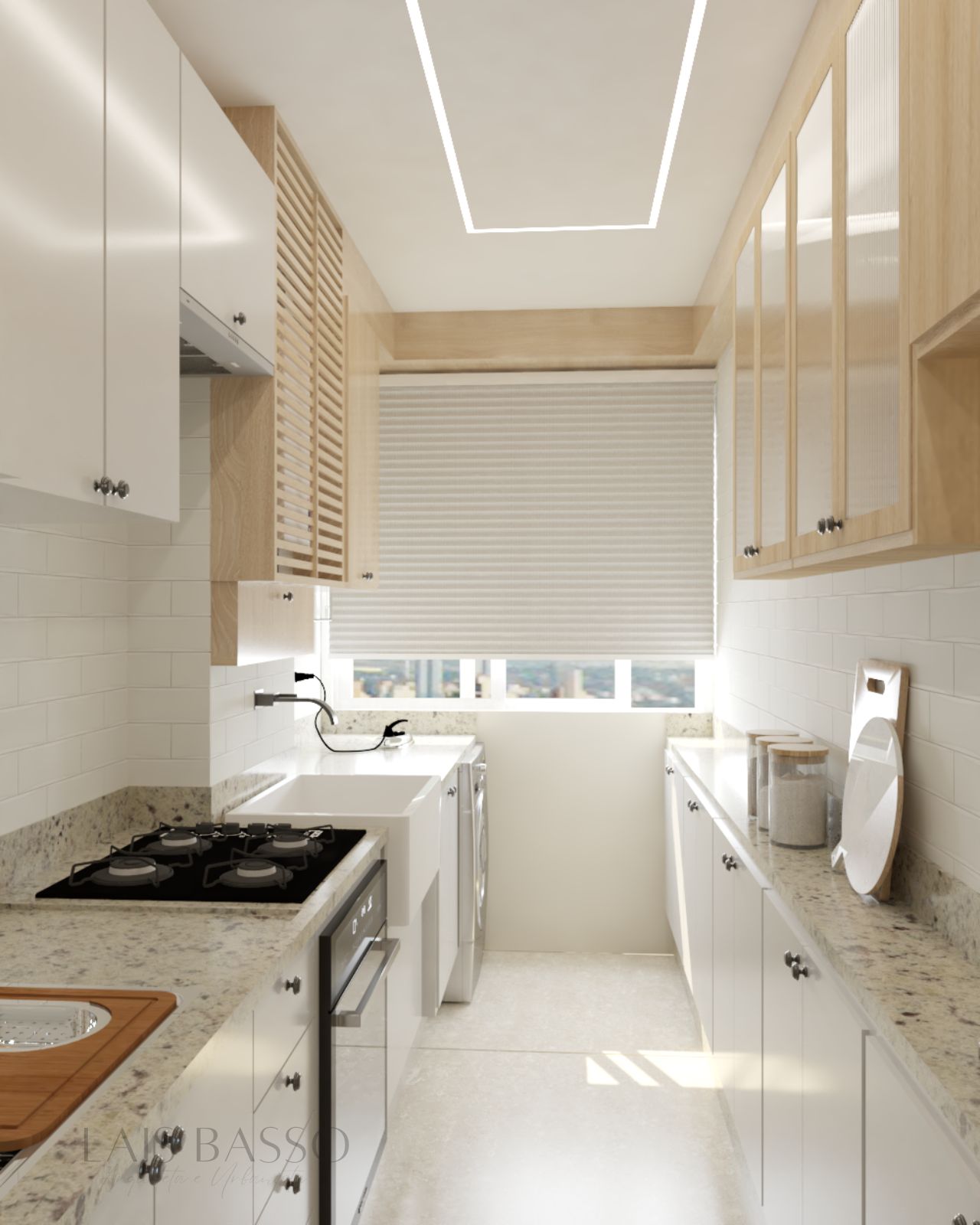 Cozinha de Apartamento Minimalista com cores neutra - Papo de Arquiteta ...