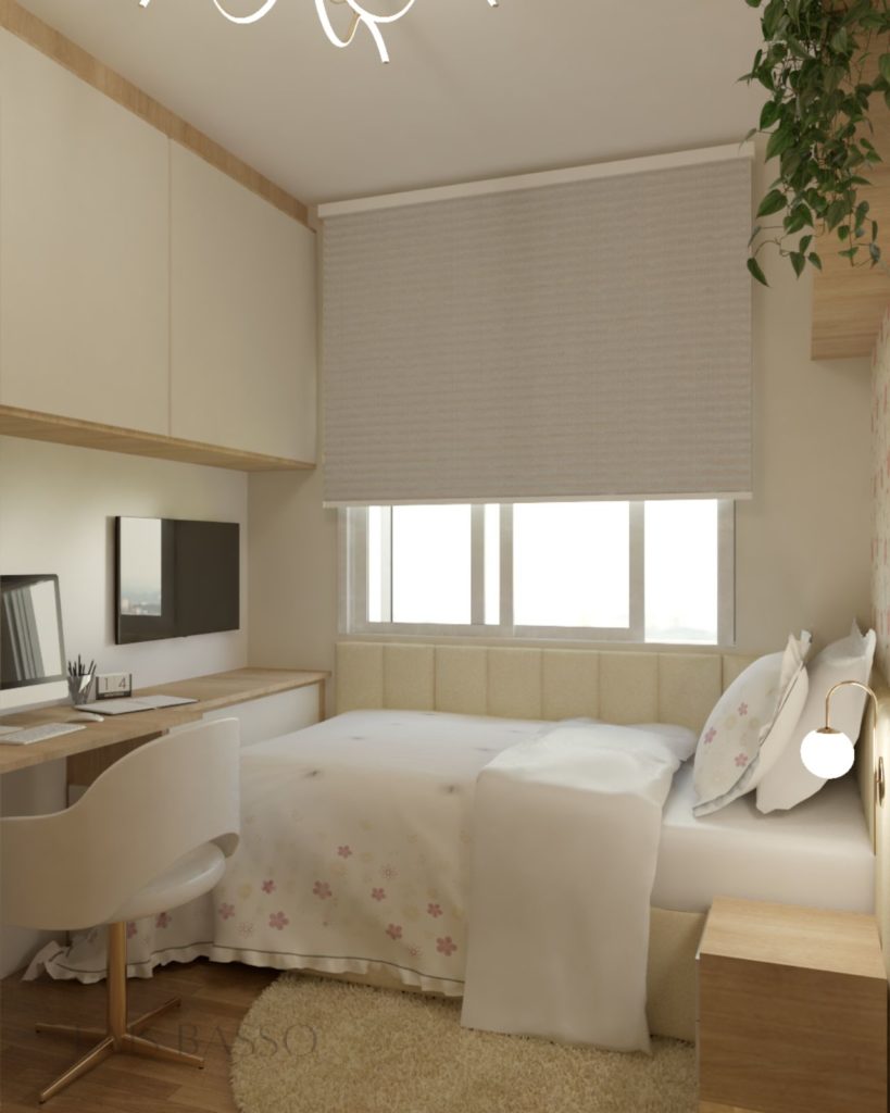 Quarto de menina minimalista