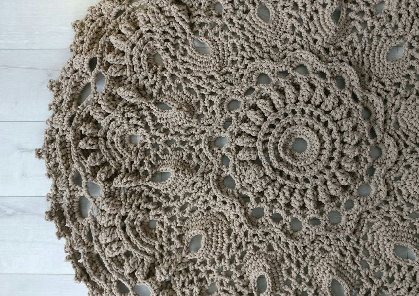 Sousplat de crochê estilos de decoração