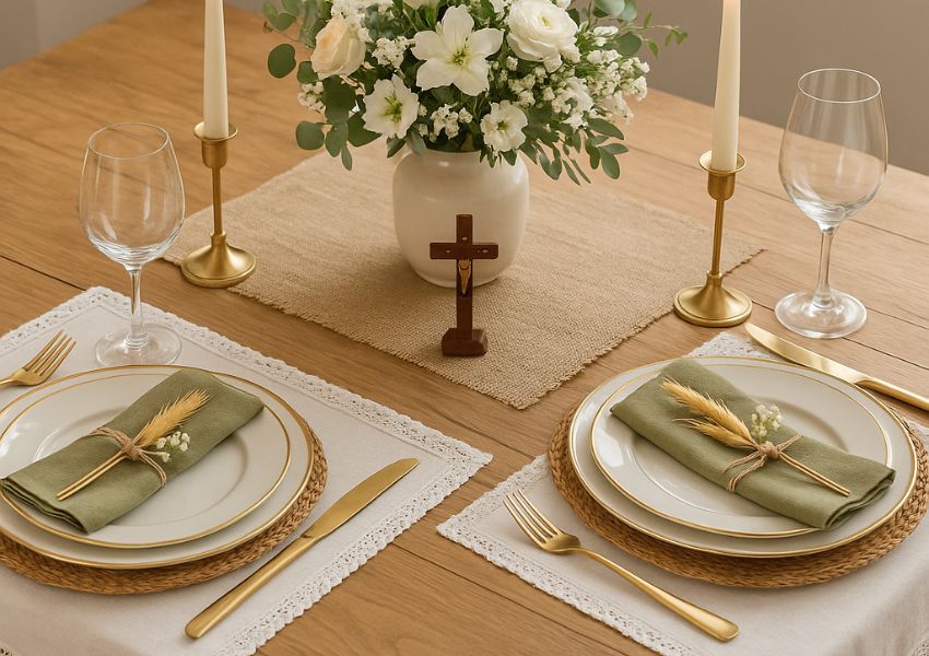 Mesa posta para Corpus Christi