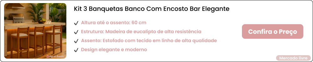 Banqueta para área gourmet: como escolher o modelo ideal