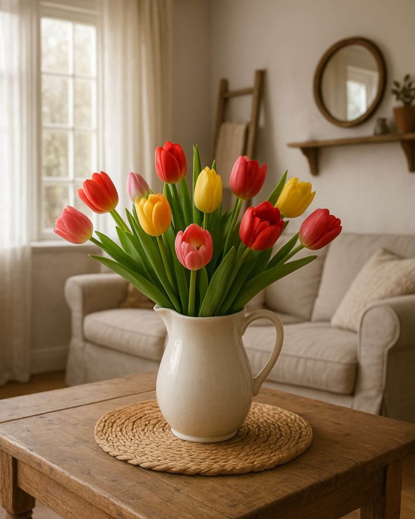 Tulipas é uma escolha poderosa na decoração